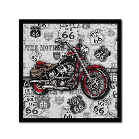 Jean Plout 'Vintage Motorcycles On Route 66 13' Canvas Art,24x24